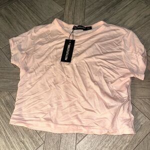 PrettyLittleThing Light Pink Short Sleeve Top